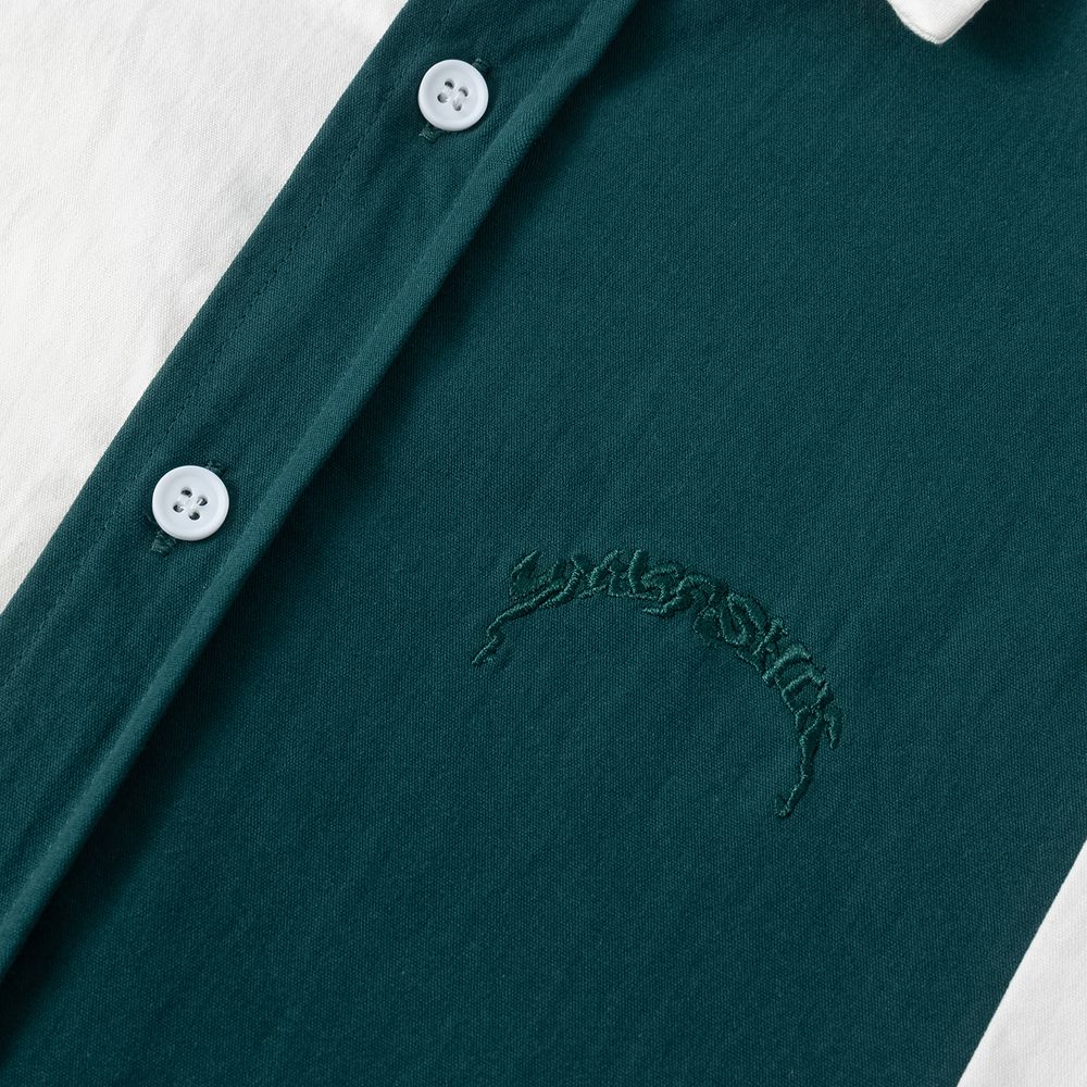 Сорочка Ymkashix Puff белая / изумрудная