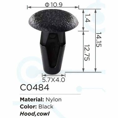 Клипса для крепления внутренней обшивки а/м GM пластиковая (100шт/уп.) Forsage клипса C0484( GM )