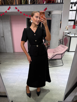 Твидовый костюм Жаклин черный