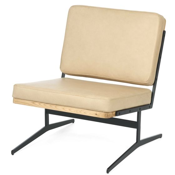 Лаунж-кресло Lusi, бежевая кожа