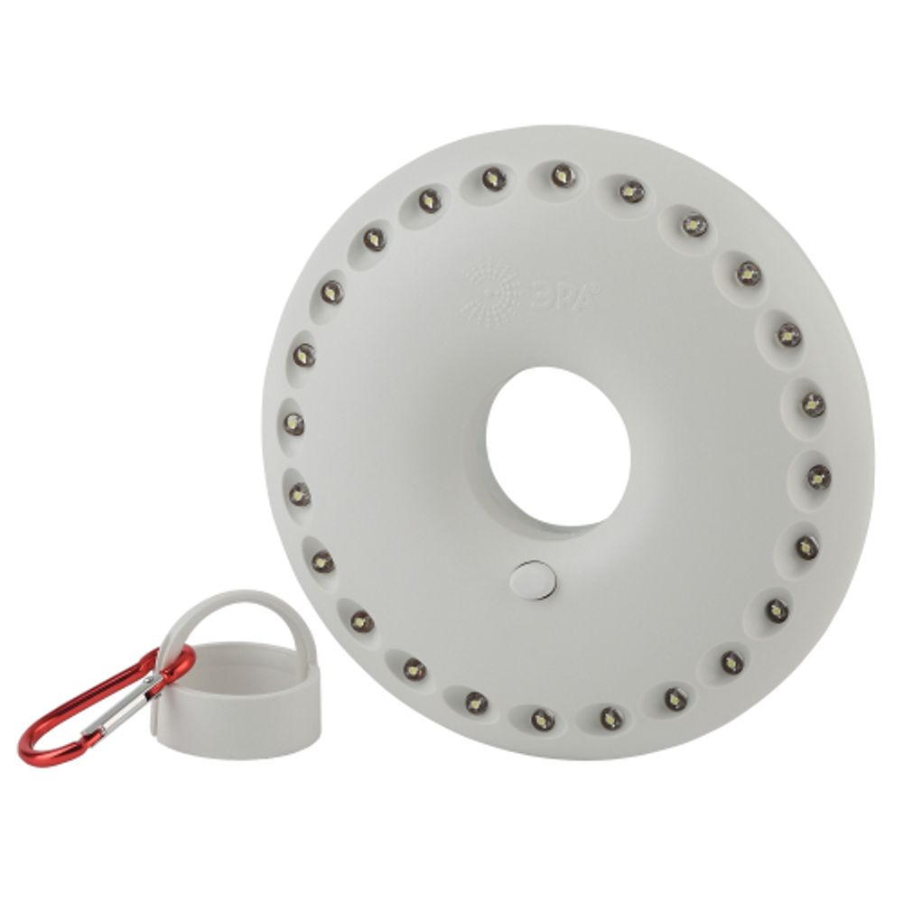 Фонарь кемпинговый светодиодный ЭРА K24 НЛО на батарейках с магнитом карабином походный многофункциональный светильник | Кемпинговые фонари