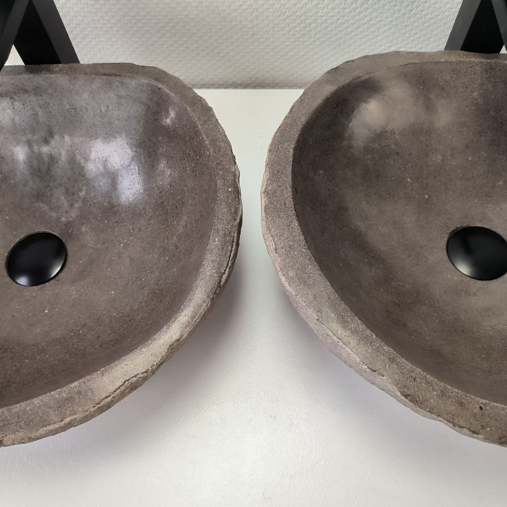 Раковина из речного камня ПАРА! RS-63827 46*39*15 2шт 0126