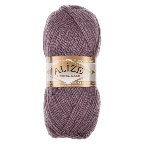 Пряжа Angora gold/Ализе 100г/550м 10 % мохер 10 % шерсть 80 % акрил (312-тёмно-лиловый)