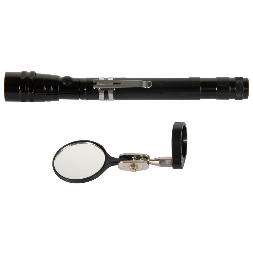 WDK-65453 Фонарик на гибкой рукоятке с зеркалом, 3 светодиода, магнит, длина 170-550 мм