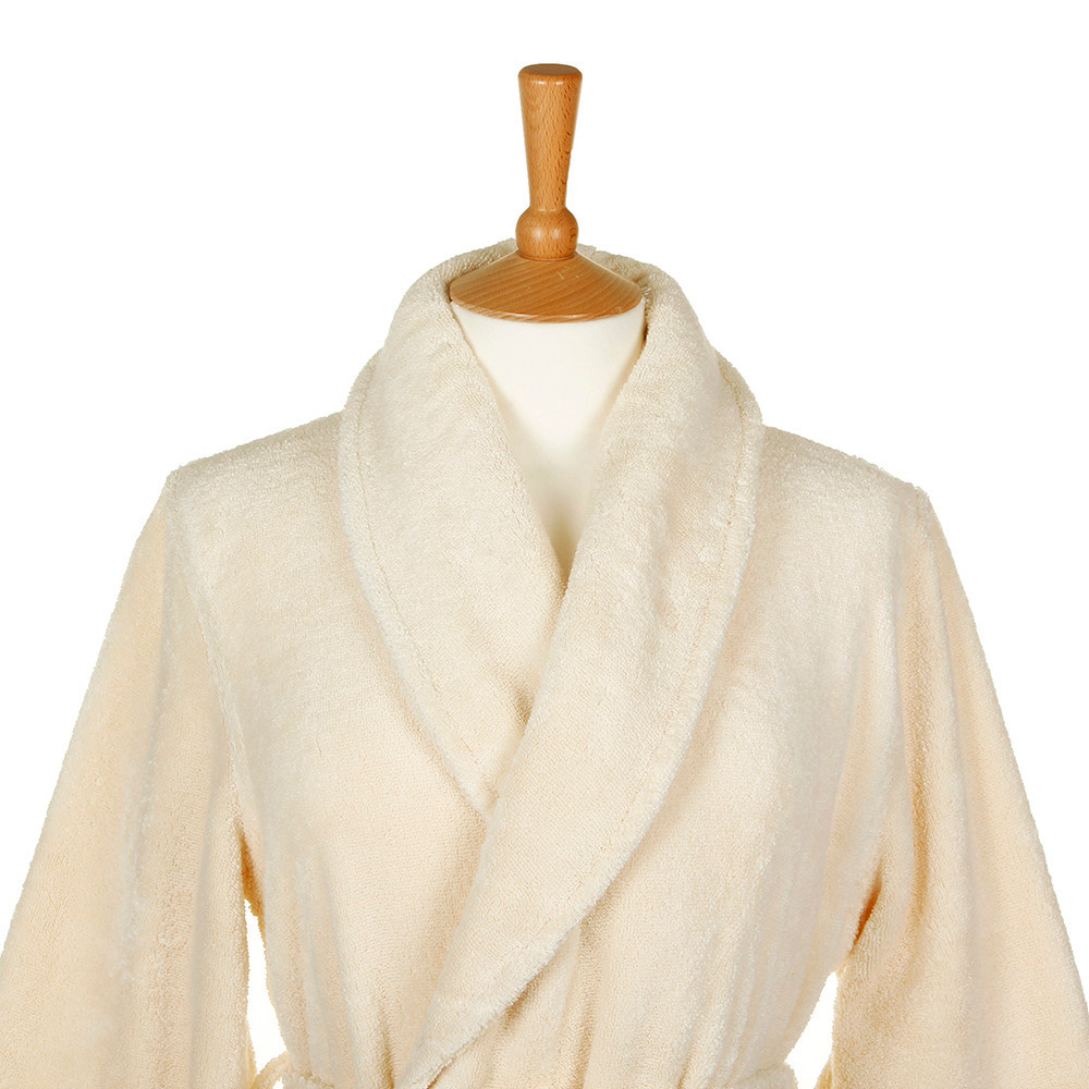 Халат махровый Hamam Pera кремовый Турция детали