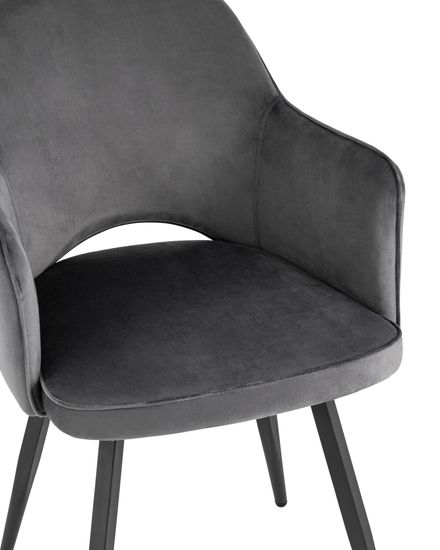 Стул Венера вращающийся, велюр серый NP