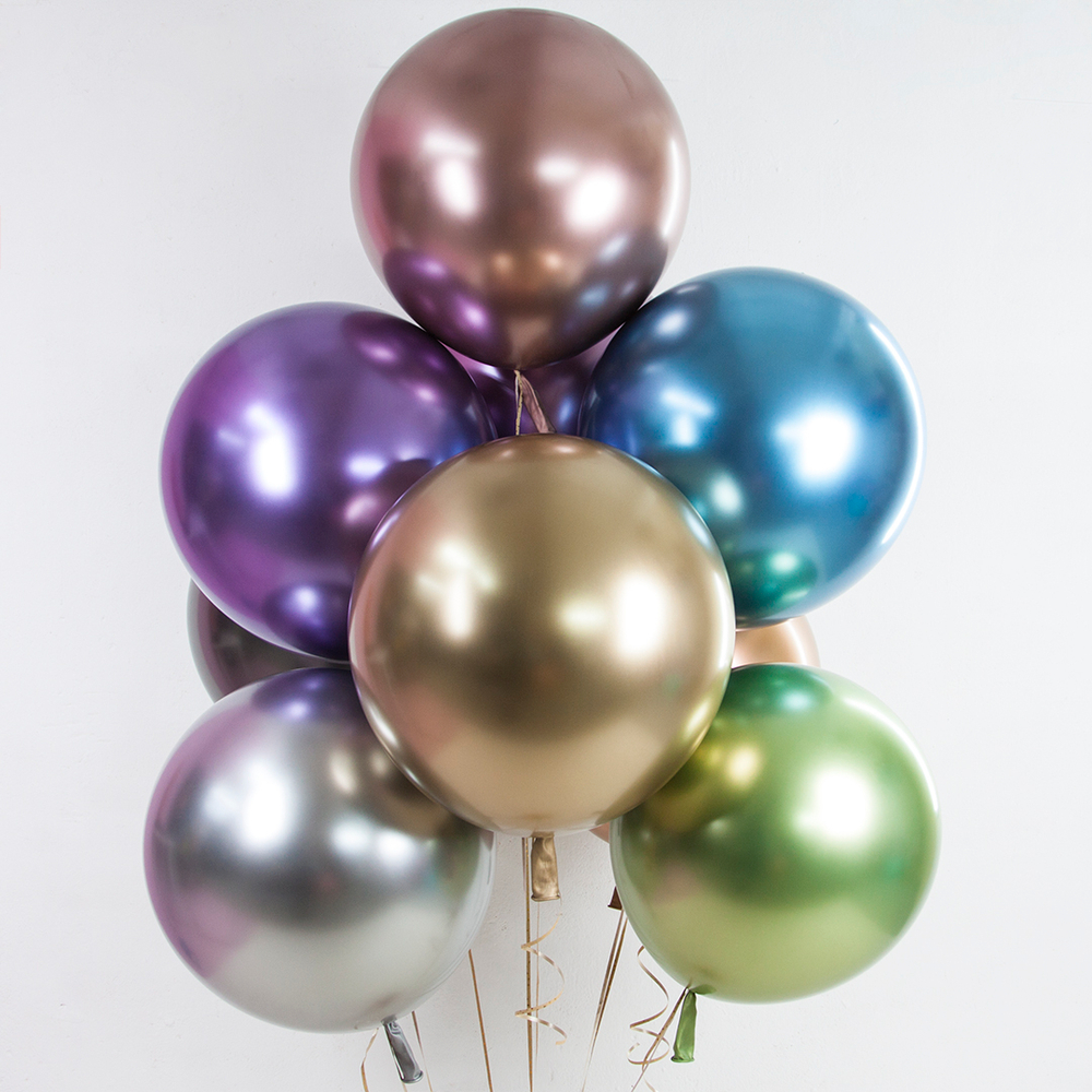 Шар Большой Лайм зеленый Хром