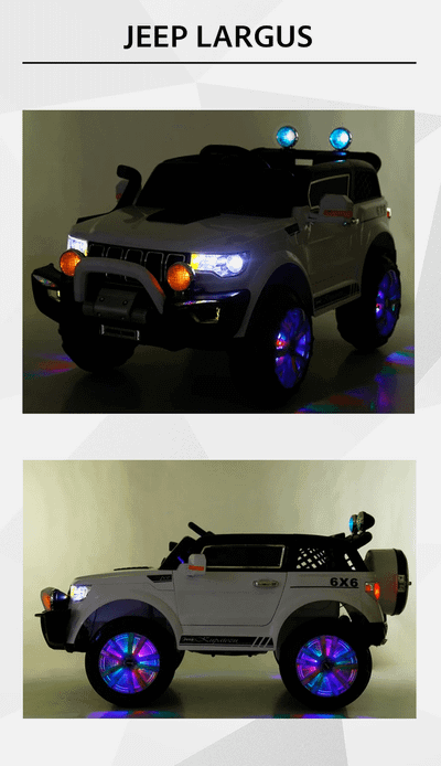 Детский электромобиль  "Jeep Largus" белый