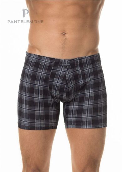 Трусы мужские боксеры удлинённые Pantelemone PMHL-1423, клетка серая