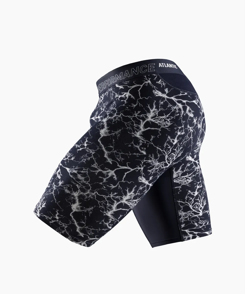 Мужские трусы шорты удлиненные Atlantic, 1 шт. в уп., бамбук, темно-синие, MH-1208