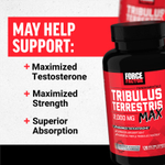 Force Factor, Fundamentals, якорцы стелющиеся (Tribulus terrestris Max), 120 вегетарианских капсул