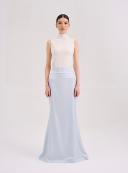 Юбка из кади макси голубая