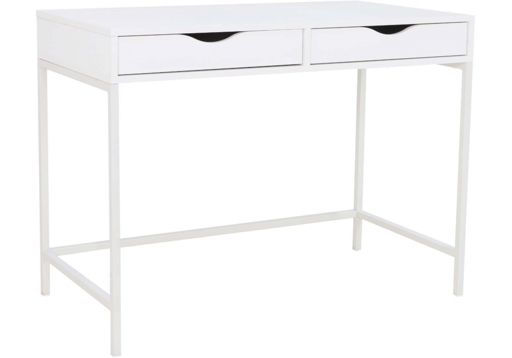 Компьютерный стол Woodville Дейл белый шелк, ножки белые
