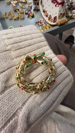 Новогодняя брошь веночек Gerry’s