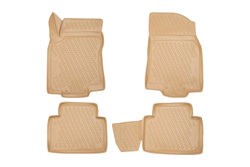 Коврики в салон для NISSAN X-Trail T32 (III, IIIр), 2013-, 4 шт. (полиуретан, бежевые) CARNIS00059B