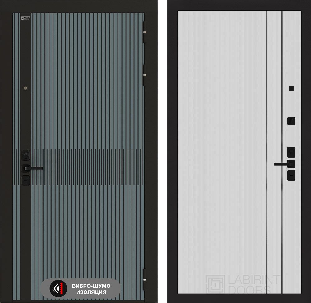 Входная дверь Лабиринт ИССИДА - 10 Белый софт рельеф