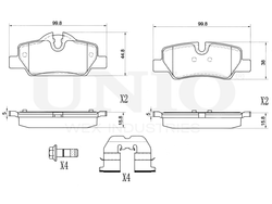 Колодки тормозные диск. задние UNIO BRP-20169