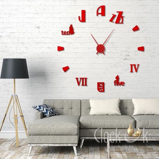 Настенные 3D часы Jazz