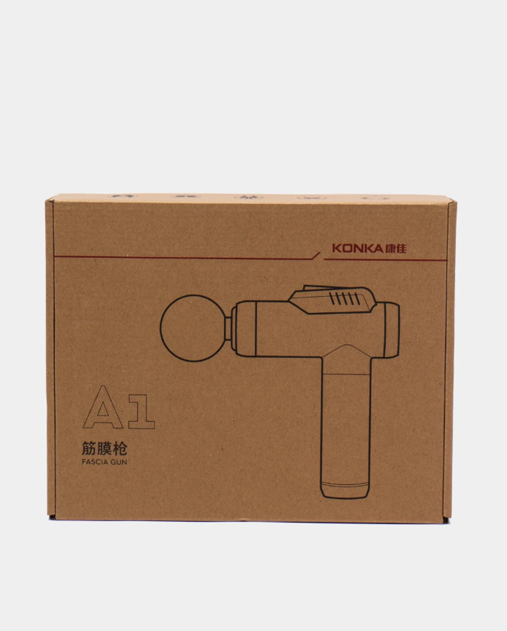 Массажер для тела перкуссионный KONKA 8810 электрический, вибрационный, 8 насадок