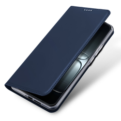 Чехол книжка из PU кожи синего цвета от Dux Ducis для смартфона OnePlus 13T и 13S, серия Skin Pro Series Case