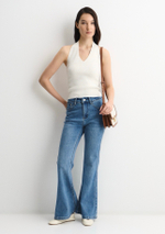 Джинсы клеш М7 голубой