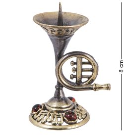 Народные промыслы AM-4026 Подсвечник «Подсвечник Тромбон» (латунь, янтарь)