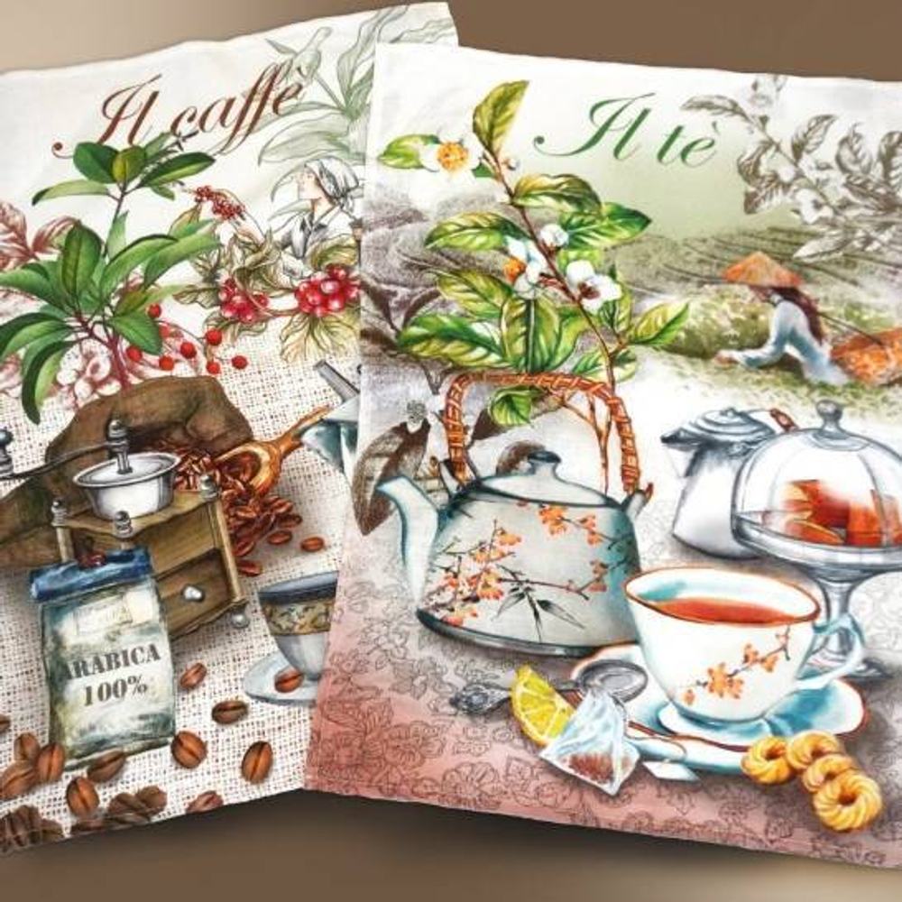 Кухонное полотенце 55х75см Servalli Tee чаепитие