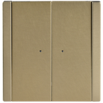 FORTE&PIANO Выключатель 2-клавишный проходной с индикацией 10А FP608M металл шампань IEK
