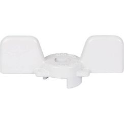 Ручка для шарового крана STOUT 1/2"-3/4" бабочка белая 32861