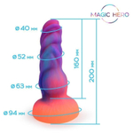 Светящийся в темноте фантаийный стимулятор - 20 см. (Цвет: разноцветный)