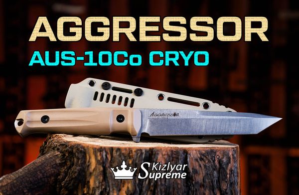 Aggressor в стали AUS10Co (CRYO) с ножнами из кайдекса