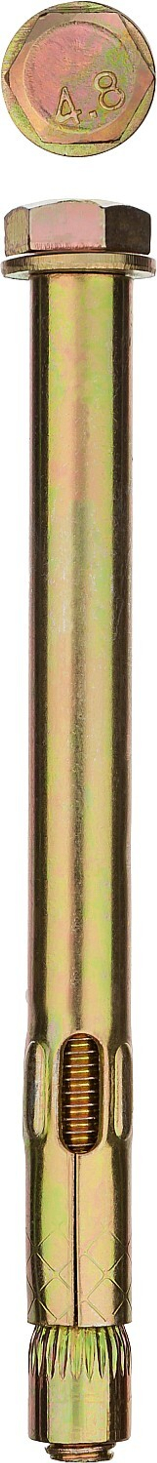 ЗУБР 10 x 80 мм, 40 шт, болт анкерный, желтый цинк