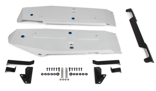 Защита топливного бака Rival для Mercedes-Benz G-klasse W464 (V - 2.9D (249 л.с.); 4.0 (421/585 л.с.)) 2018-н.в., штампованная, алюминий 4 мм, с крепежом, 2 части, 333.3950.1