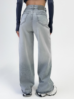 Джинсы LOLOBLUES 18165 широкие однотонные с градиентом