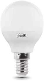 Лампа Gauss LED Elementary Шар 8W 540lm E14 4100K 53128