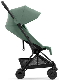Коляска Cybex Coya Matt Black Frame Cloud G i-Size Moon Black Plus 2 в 1 Leaf Green с дождевиком