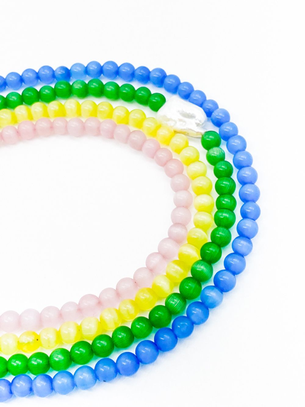 Чокер из камня Cat Eye 6 мм