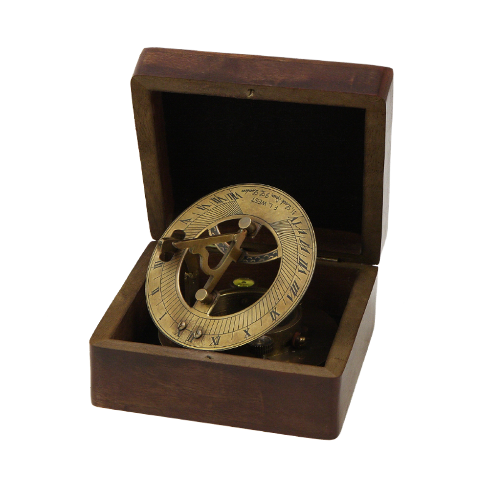 Nautical Морской компас в деревянном футляре