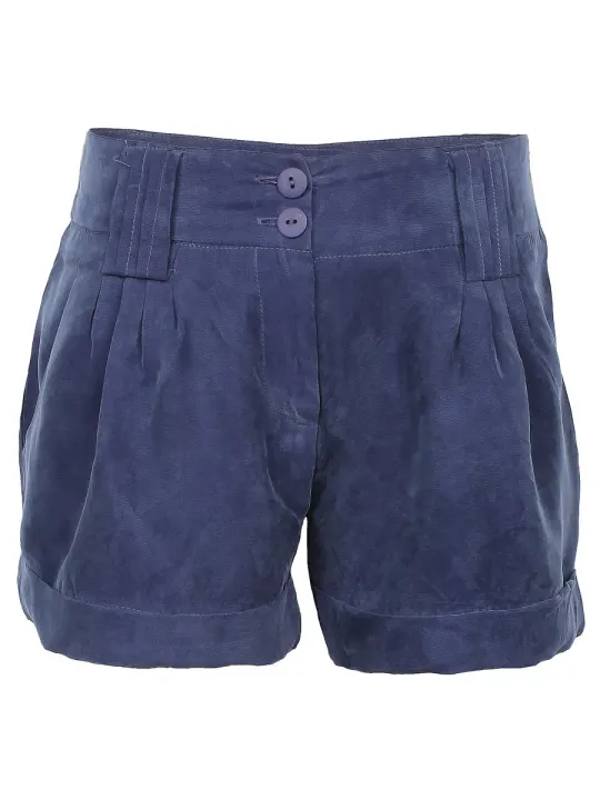 Синие бархатные шорты REMIX