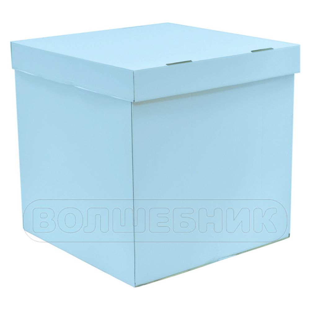 Коробка 70*70*70 см голубая #1302-1150