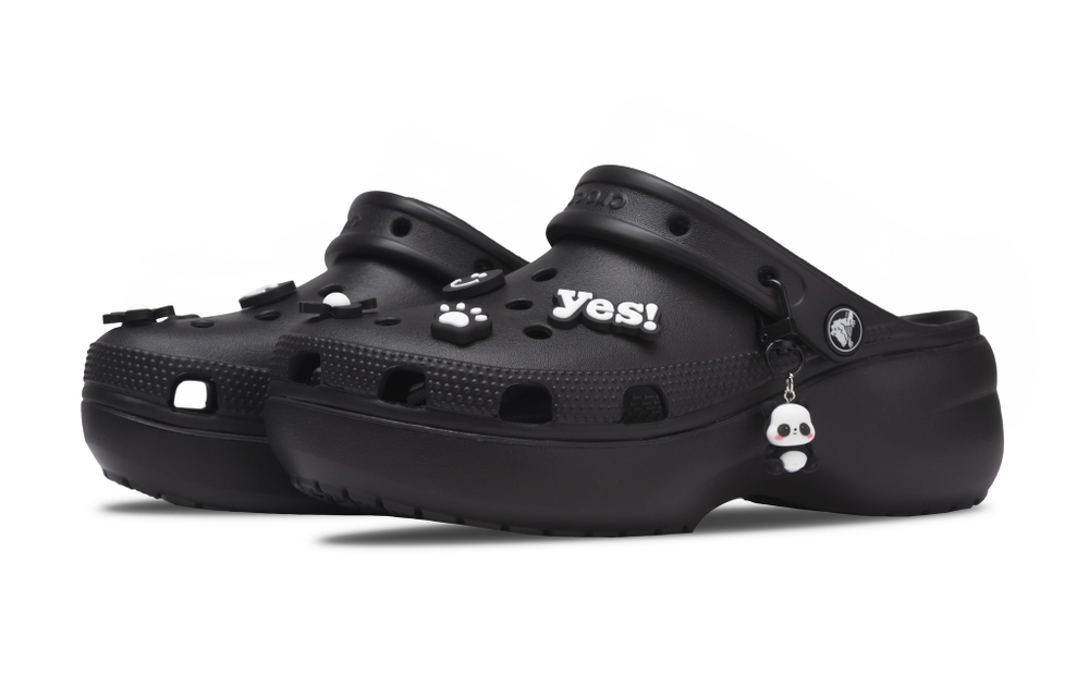 Crocs Classic Platform Clog Panda Eva (Женская размерная сетка)