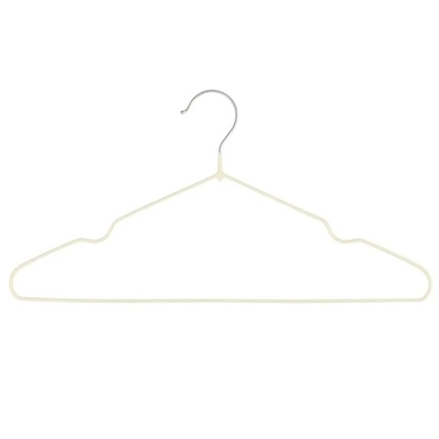 Плечики металлические нескользящие с полимерным покрытием 7шт «ТАРТИТАН», цвет белый, 41см (лейбл Селфи)