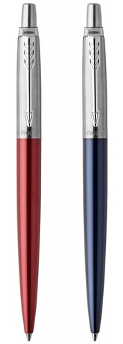 Набор из 2х ручек : Parker "Jotter London" Parker Jotter Essential, Kensington Red CT и Jotter Essential, Royal Blue CT, стержень: M