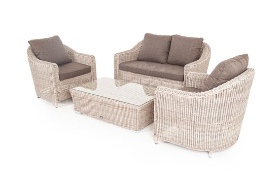 "Кон Панна" лаунж-зона из искусственного ротанга, цвет бежевый