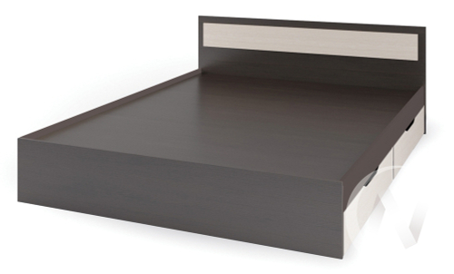 Кровать с ящиками 1;4м КР 605 Спальня Гармония (венге;белфорт/белфорт)