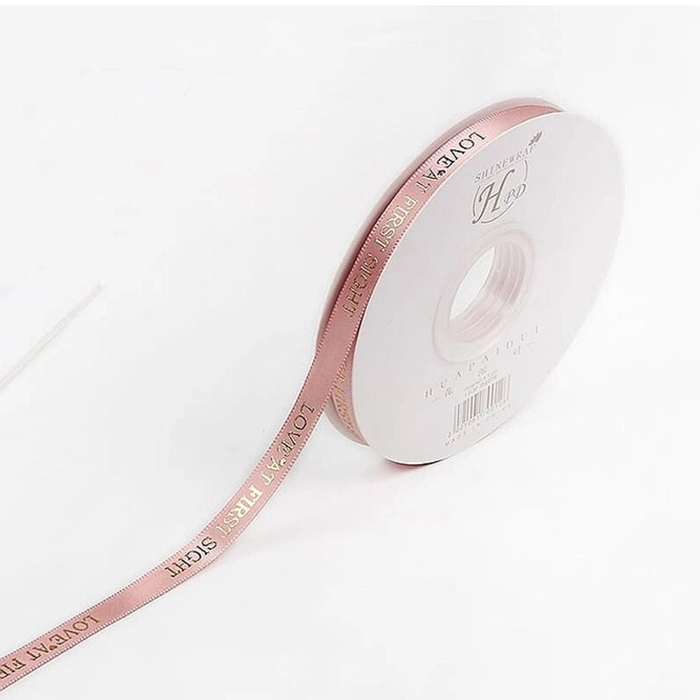 Лента "Love" 2,5см*25ярд ПЕРСИК