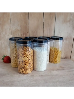 Банки пластиковые 1 литр БЕЗ КРЫШКИ, 6 штук