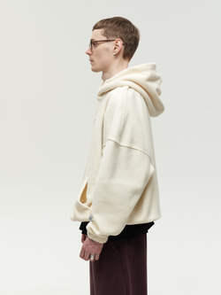Drawstring Hoodie Cream