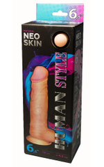 Фаллоимитатор HUMAN STYLE 6,5" с мошонкой - 16 см.