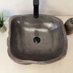 Раковина из речного камня RS-66089 46х43х15 из натурального камня